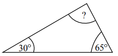 Miara trzeciego kąta w narysowanym trójkącie jest równa…