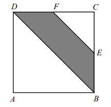 Punkty E i F są środkami boków BC i CD kwadratu ABCD.